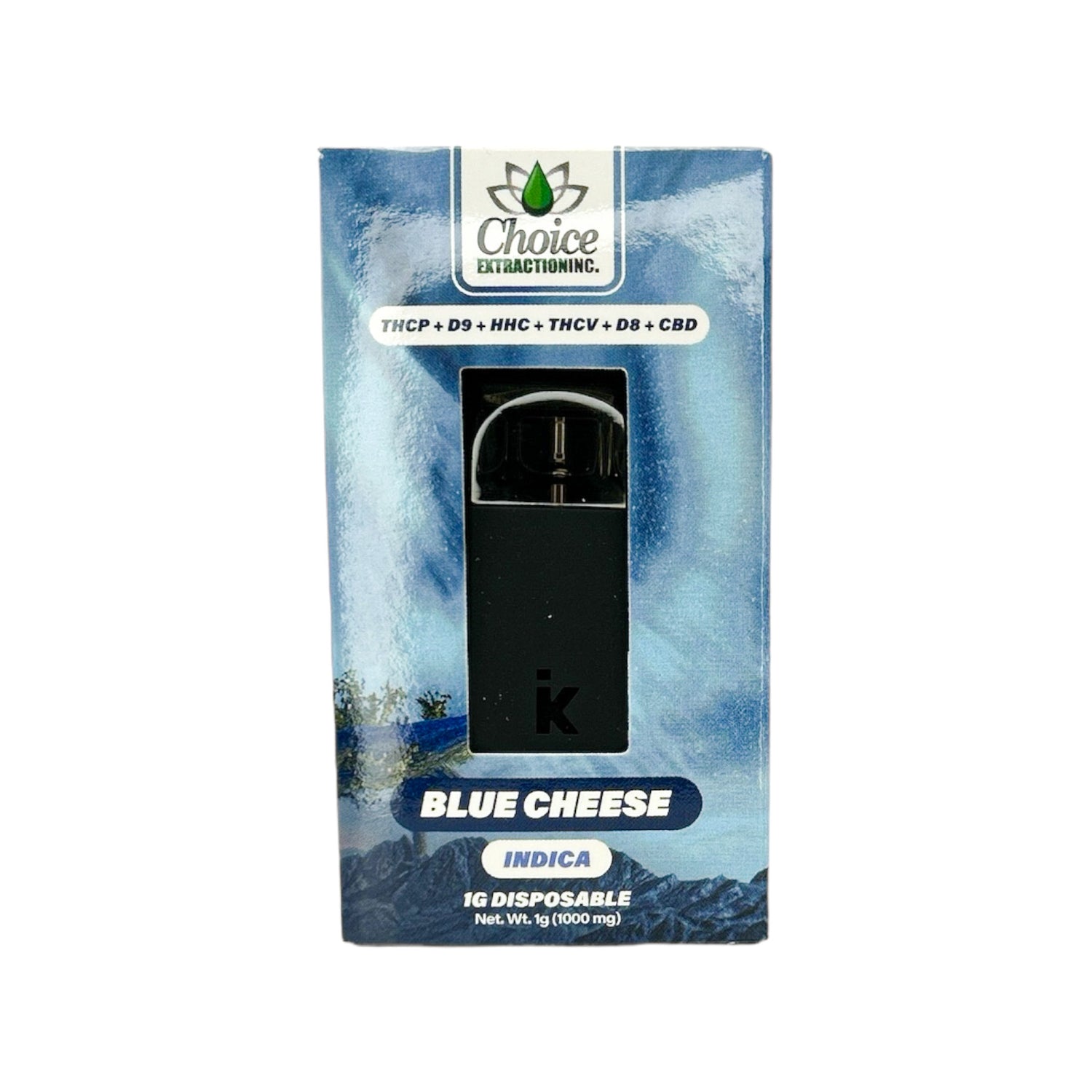 THCP+D9+HHC+THCV+D8+CBD, Blue Cheese Disposable 1mL - Indica