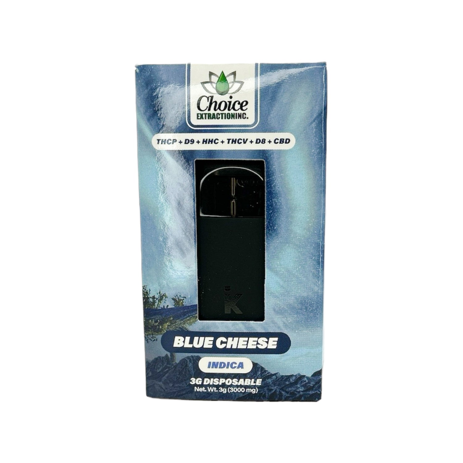 THCP+D9+HHC+THCV+D8+CBD, Blue Cheese Disposable 3mL - Indica