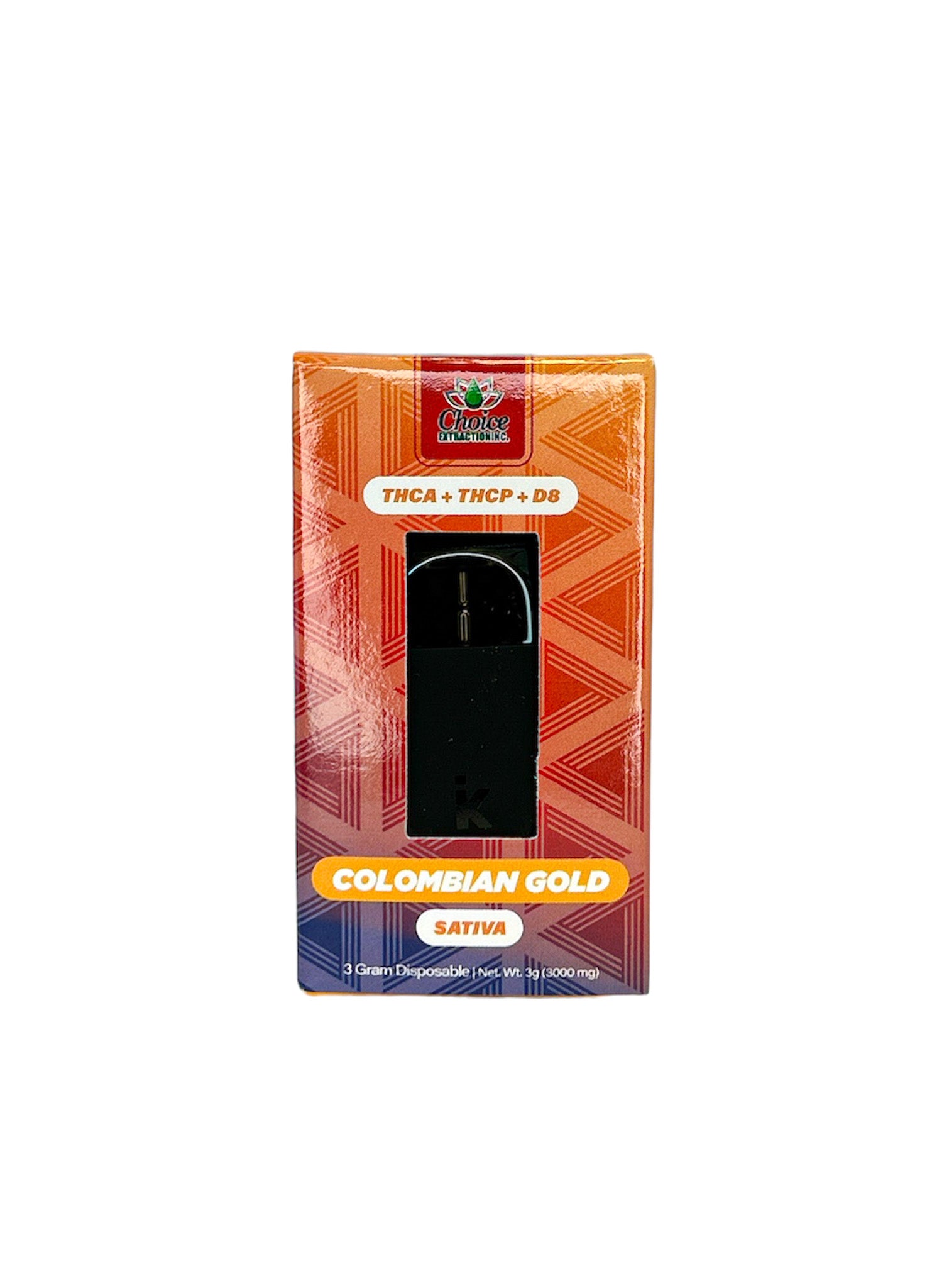 THCA + THCP + D8, Colombian Gold Disposable 3ml - Sativa