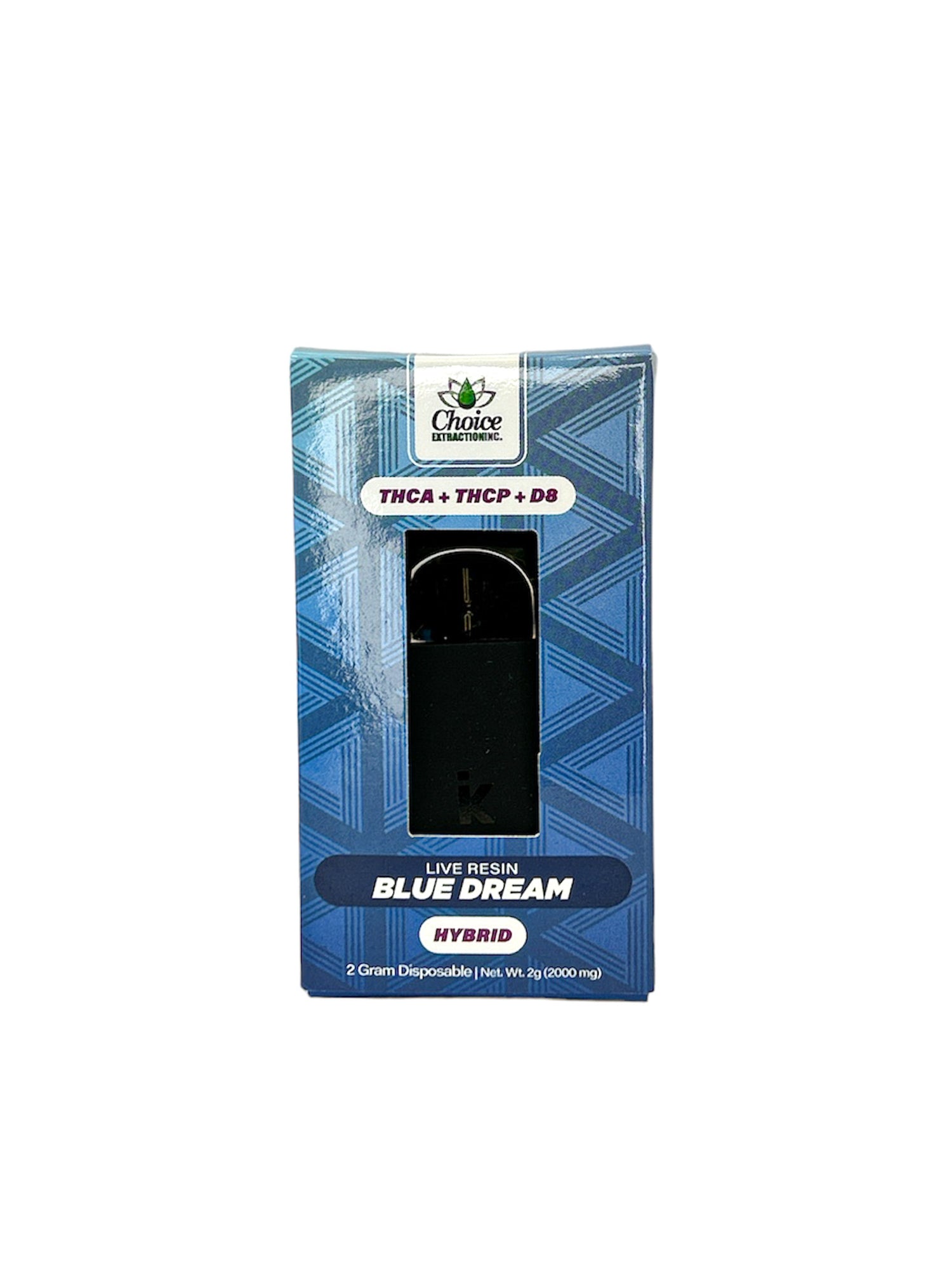 THCA + THCP + D8, Live Resin Blue Dream Disposable 2mL - Hybrid