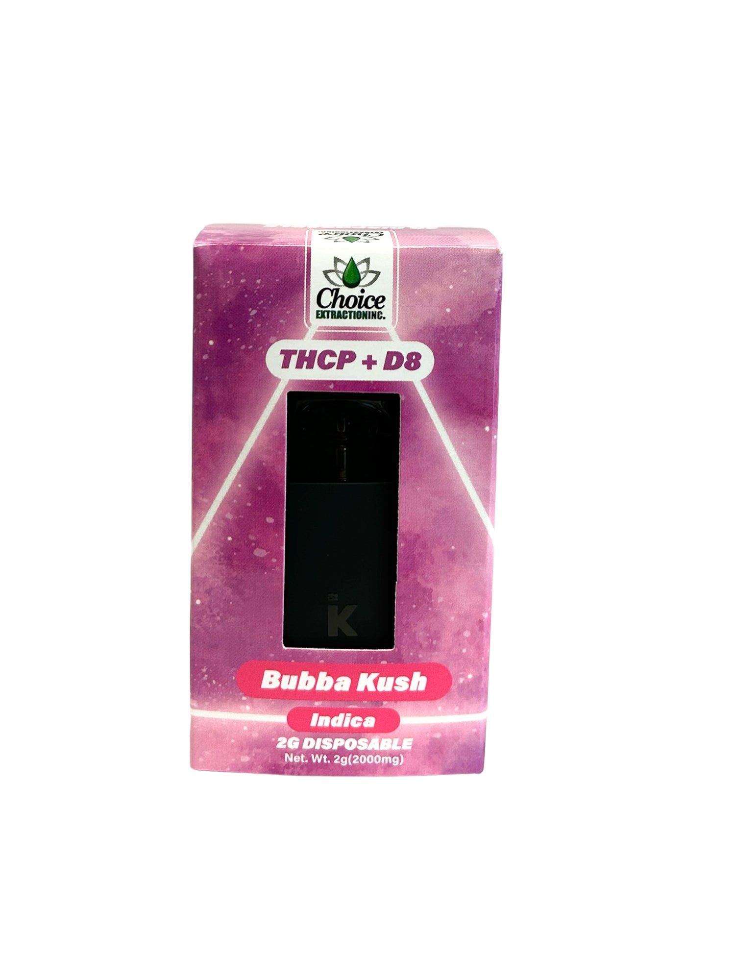 THCP + D8 Disposable - Bubba Kush 2mL - Indica